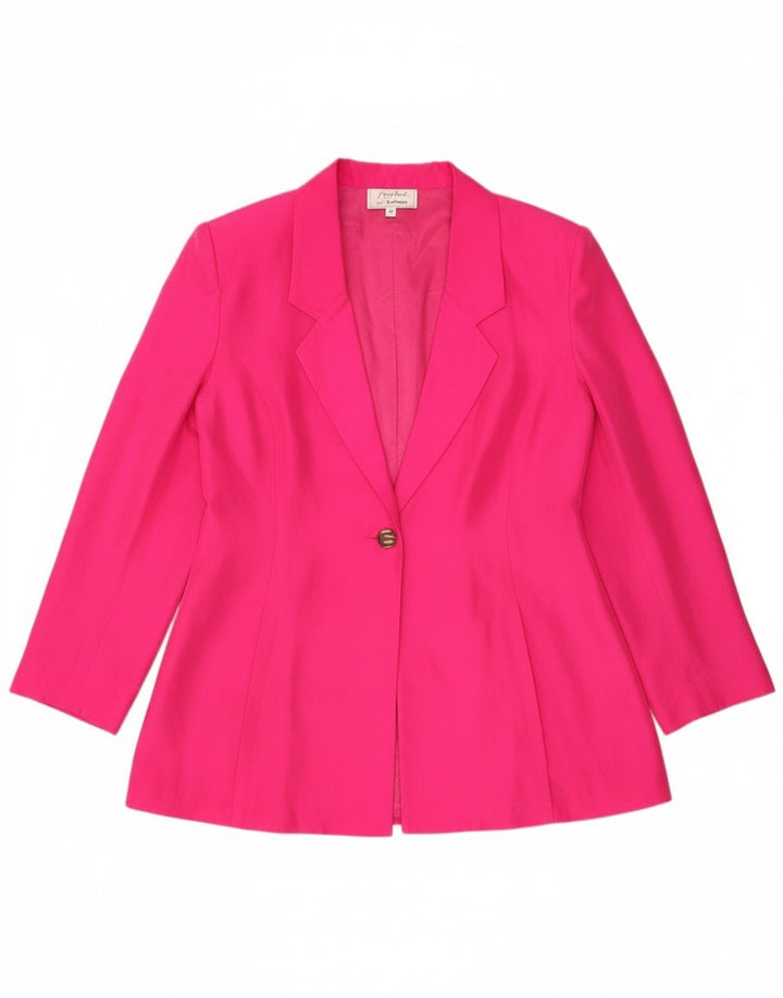 Jachetă Blazer Femei Yorn 1 Button EU 40 Mătase Roz Mediu