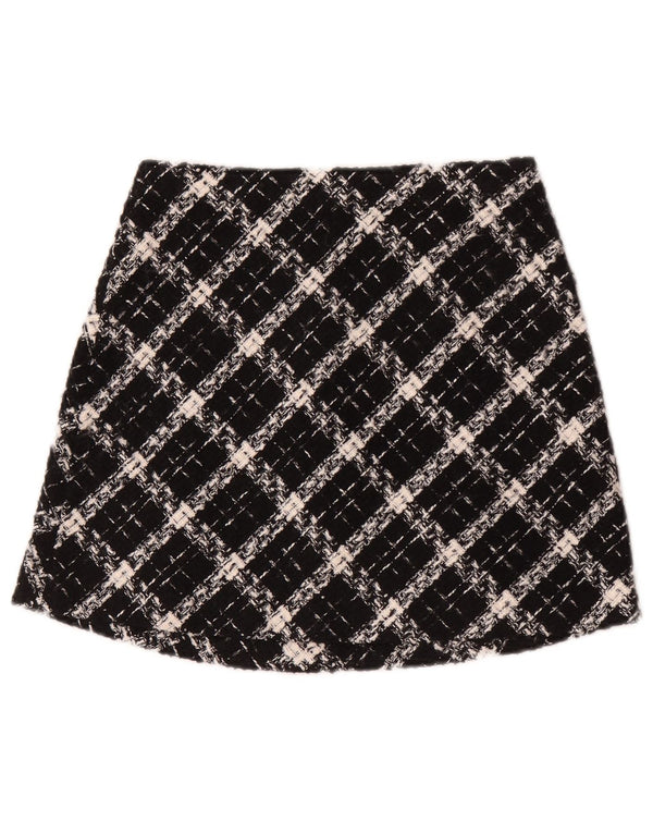 Fustă mini pentru femei Zara XS W24 Black Check