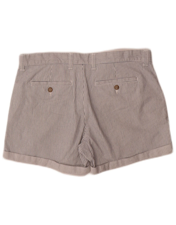 Pantaloni scurti chino Girlfriend Gap pentru femei UK 14 Large W34 White Pinstripe Bumbac