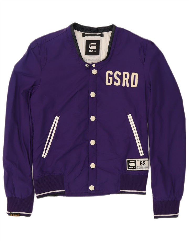 Jachetă pentru femei G-STAR Graphic Varsity UK 10 Small Violet Poliamidă