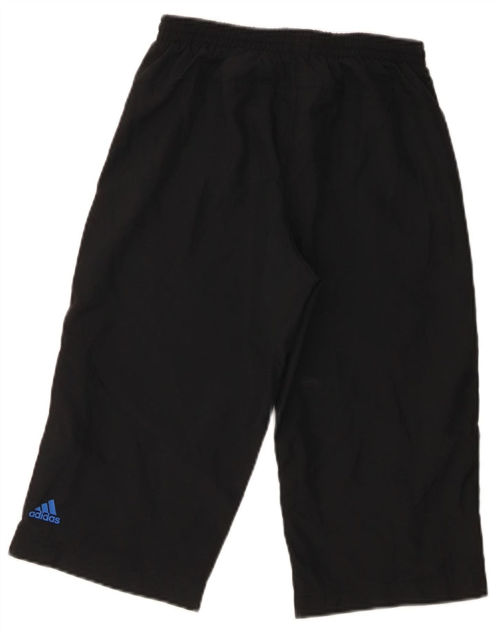 Pantaloni scurți sport grafic Adidas pentru băieți 11-12 ani, poliester negru