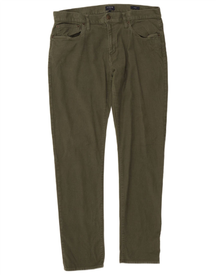 Pantaloni casual pentru bărbați J. Crew Flex Slim Fit L33 L32 Bumbac kaki