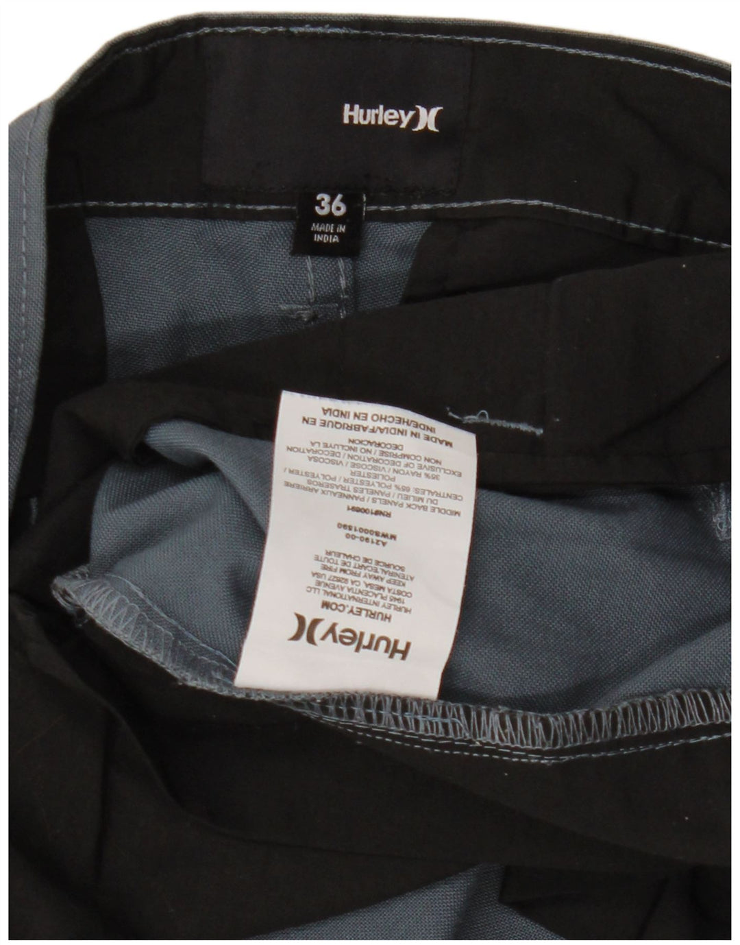 Pantaloni scurți chino pentru bărbați HURLEY W36 Large Blue Rayon
