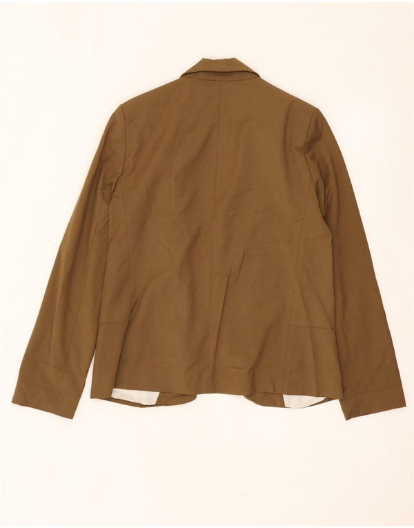 Topshop Jachetă Blazer oversized pentru femei UK 10 Mic Maro Poliester