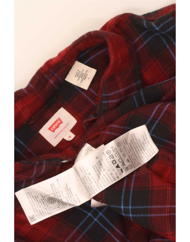 Cămașă de flanel pentru bărbați Levi's, bumbac cu carouri roșii medii
