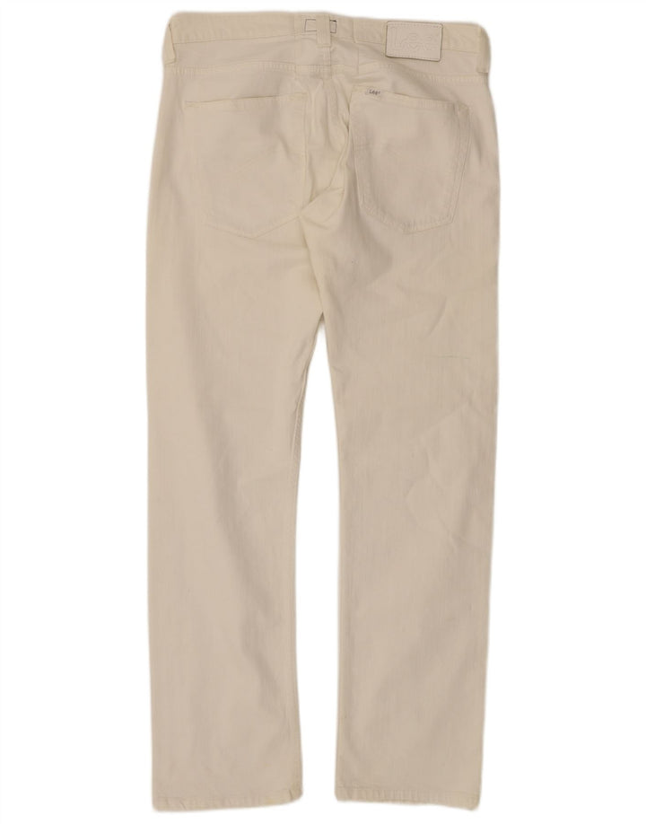 Blugi Lee Powell pentru femei W36 L33, bumbac alb