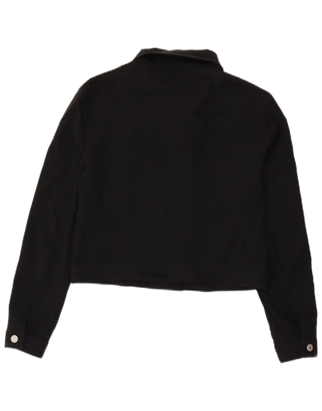 Jachetă Bomber Crop pentru femei Benetton UK 14 Poliester negru mare