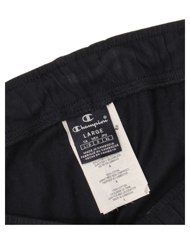 CHAMPION Mens Sport Shorts Large  Navy Blue Cotton