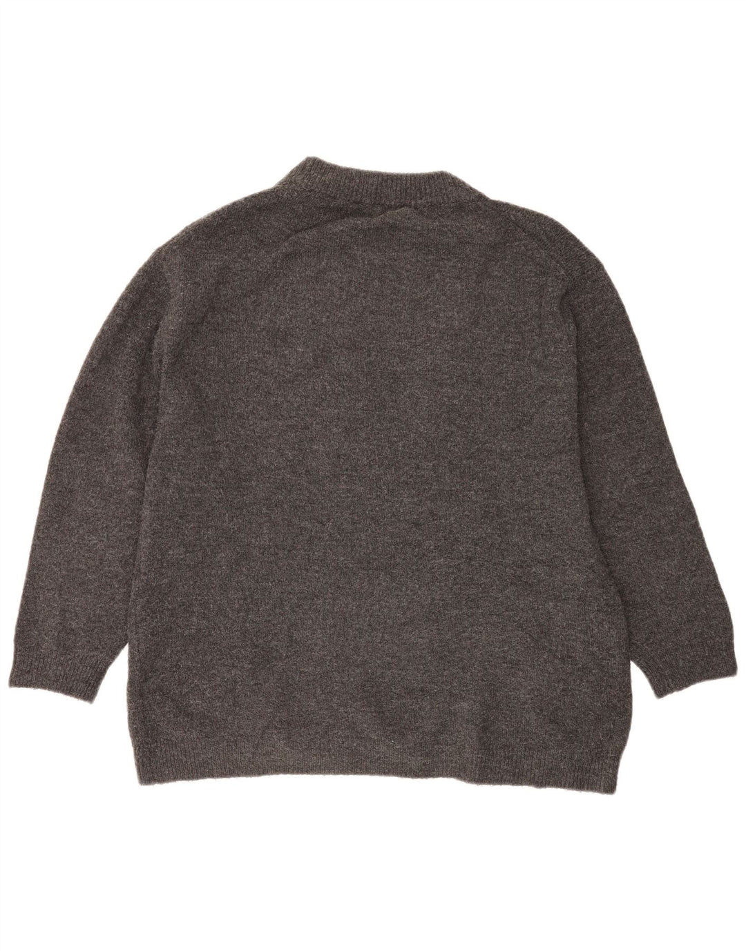 Pulover supradimensionat pentru femei Zara, cu gât crew, UK 14, gri mediu