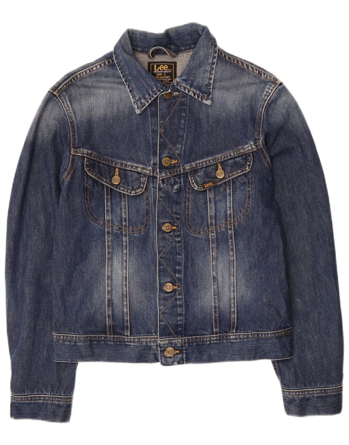 Jachetă de blugi pentru femei Lee UK 16, mare, albastru, bumbac