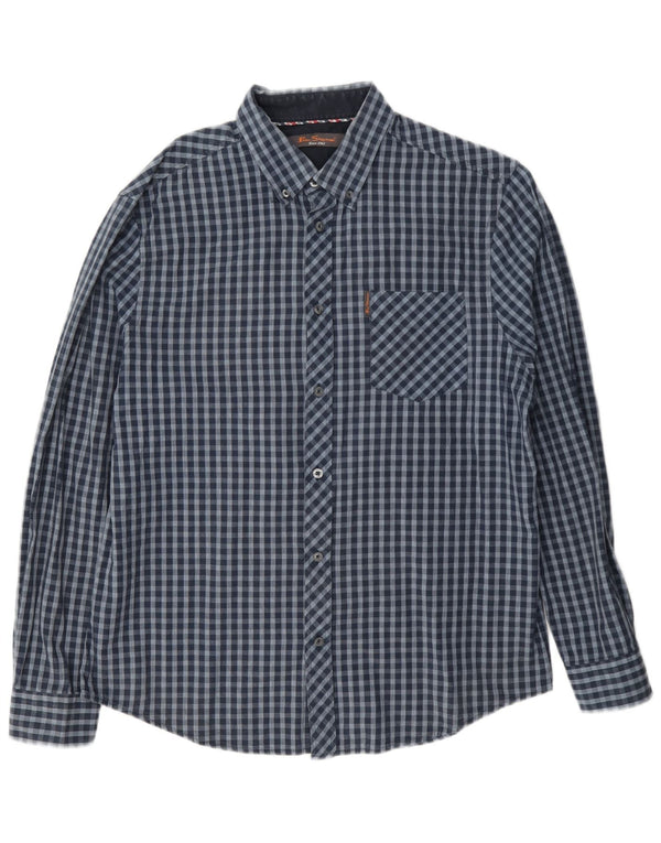 Cămașă pentru bărbați Ben Sherman, mare, bleumarin, din bumbac