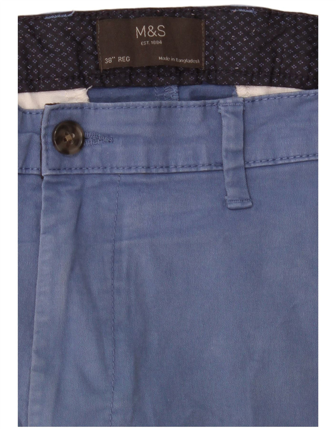 MARKS & SPENCER Pantaloni scurți chino pentru bărbați W38 XL Albastru
