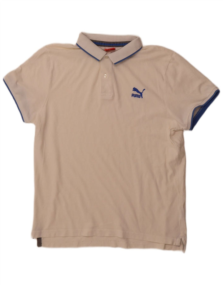 Tricou polo pentru bărbați PUMA XL alb