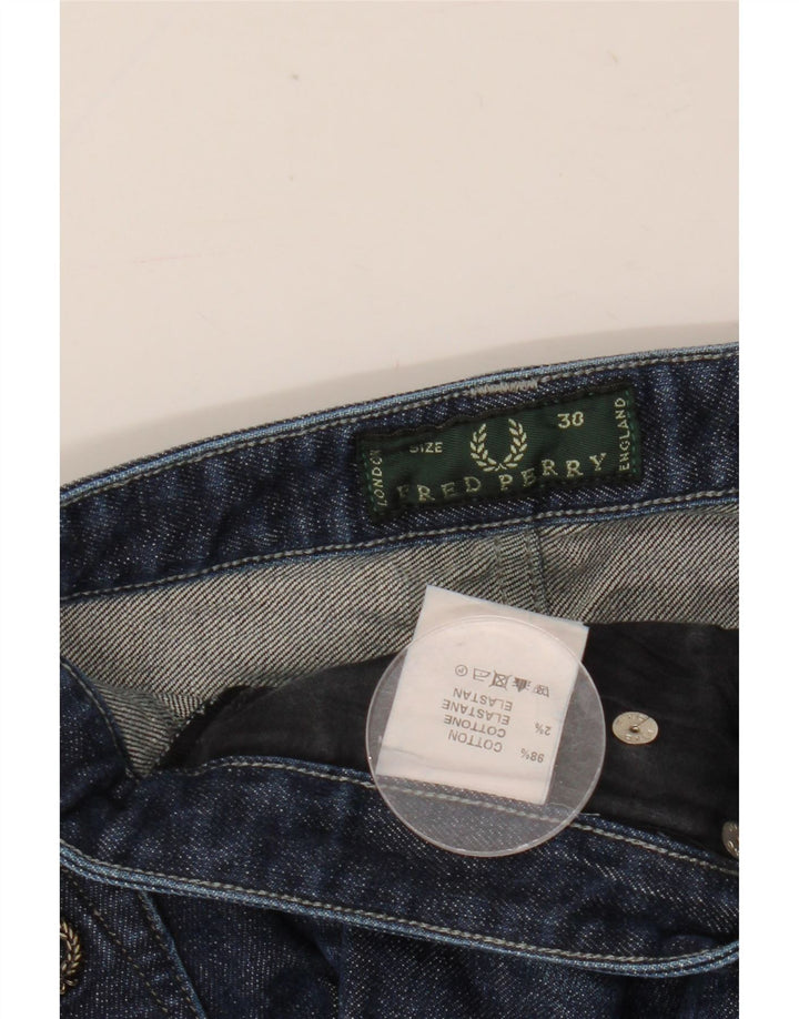 Blugi slim pentru femei Fred Perry L30 L31 bumbac bleumarin