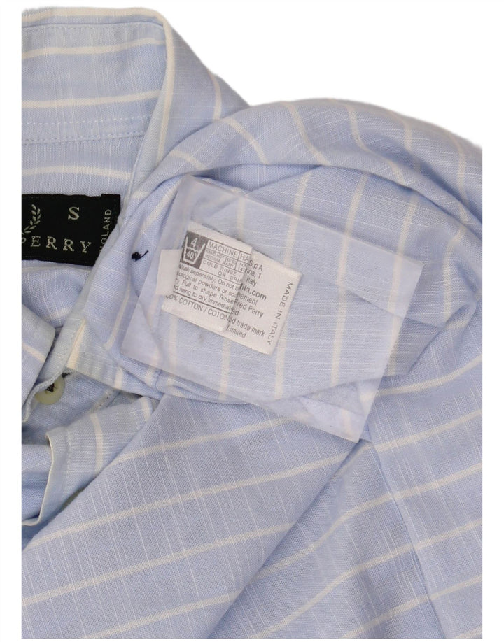 FRED PERRY Cămașă pentru bărbați din bumbac cu dungi albastre mici
