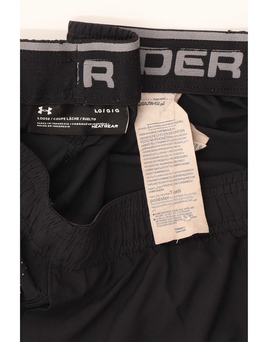 Pantaloni scurți sport Under Armour pentru bărbați, mari, negru, poliester color bloc