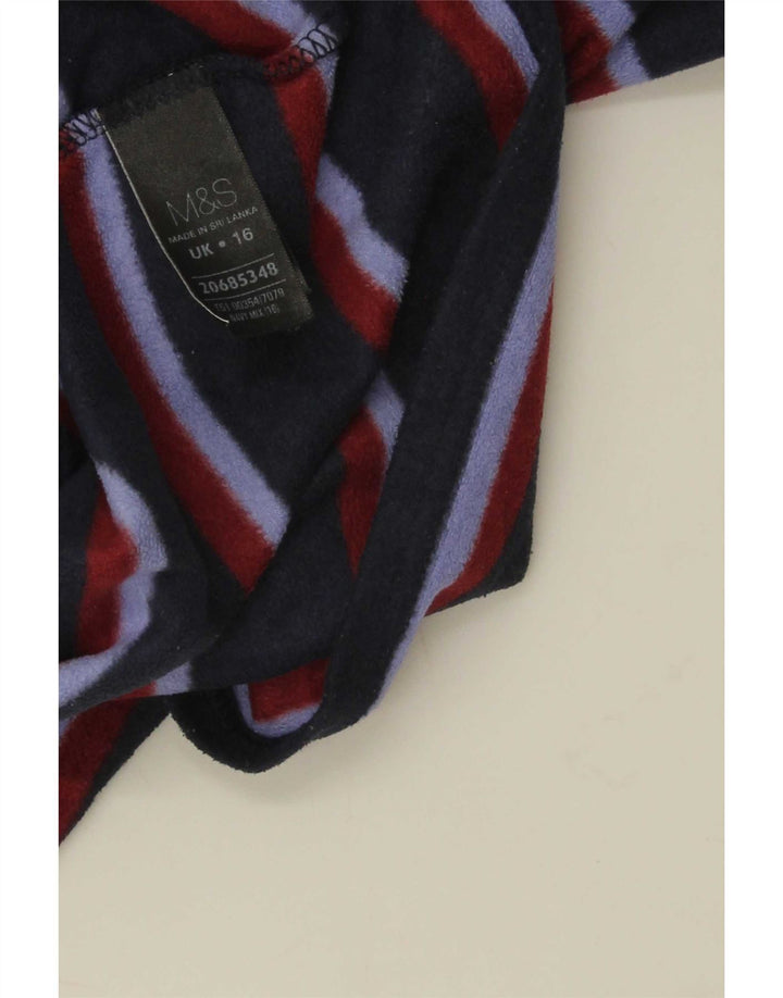 Jachetă fleece pentru femei Marks & Spencer UK 16 mare, bleumarin, cu dungi