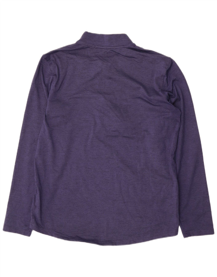 Top cu mânecă lungă Puma pentru bărbați, cu fermoar, albastru, poliester color bloc