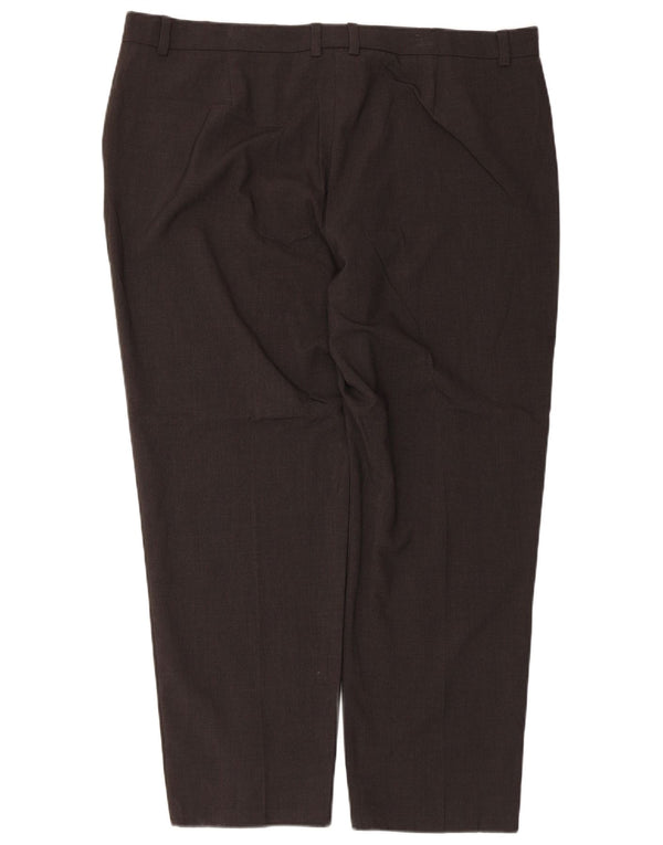 Pantaloni de costum pentru femei cu talie înaltă Marks & Spencer UK 20 2XL W40 L28 gri