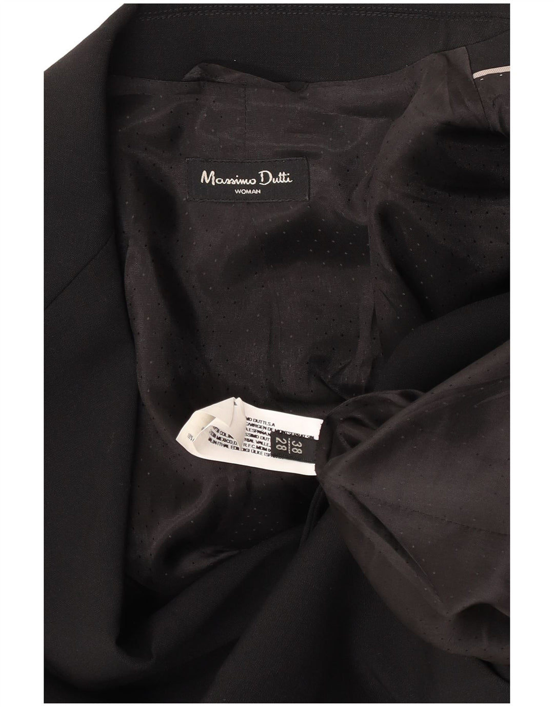 Massimo Dutti Jachetă Blazer Femei 1 Buton EU 38 Mic Lână Neagră