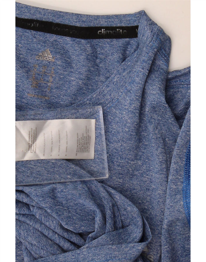 Tricou ADIDAS Climalite pentru bărbați Top mediu albastru din poliester cu pete
