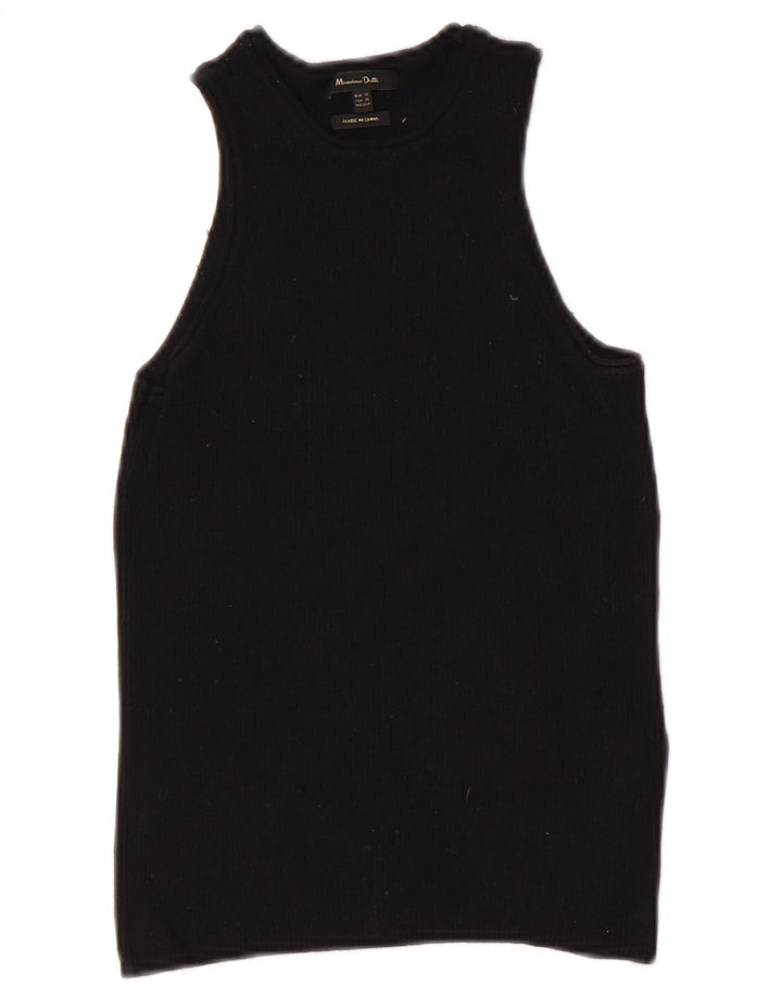 Vestă Massimo Dutti pentru femei UK 4 XS Lână neagră