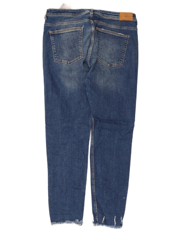 Blugi slim pentru damă Zara Distressed EU 42 Large W32 L27 Blue Bumbac