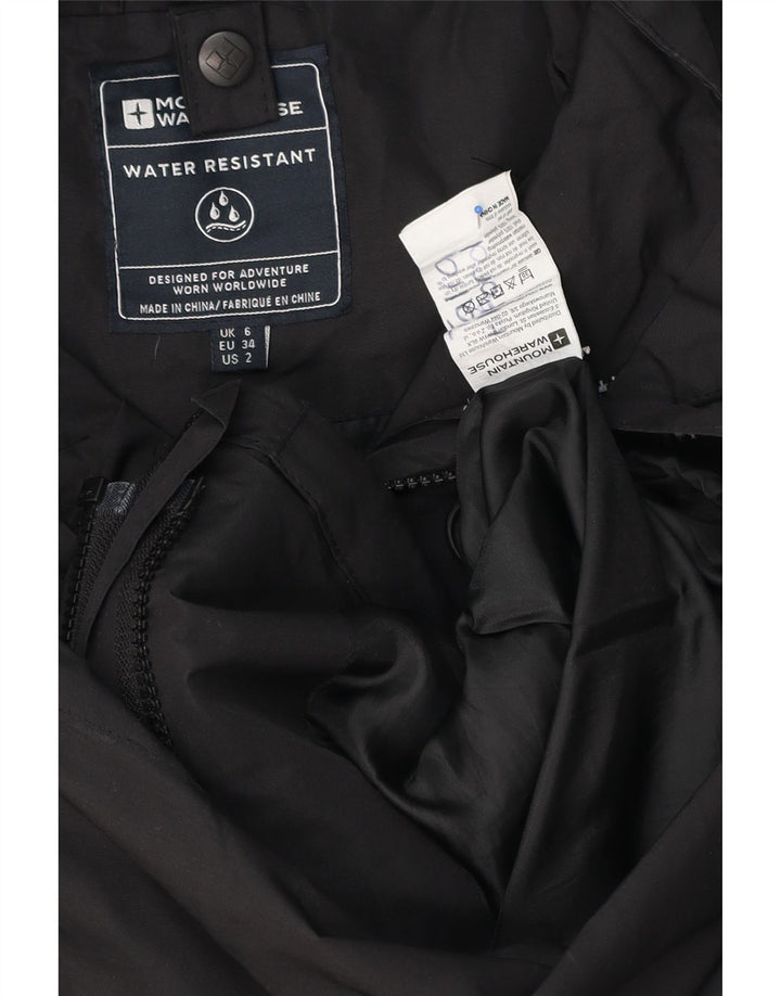 Jachetă de ploaie cu glugă pentru femei Mountain Warehouse UK 6 XS Poliester negru