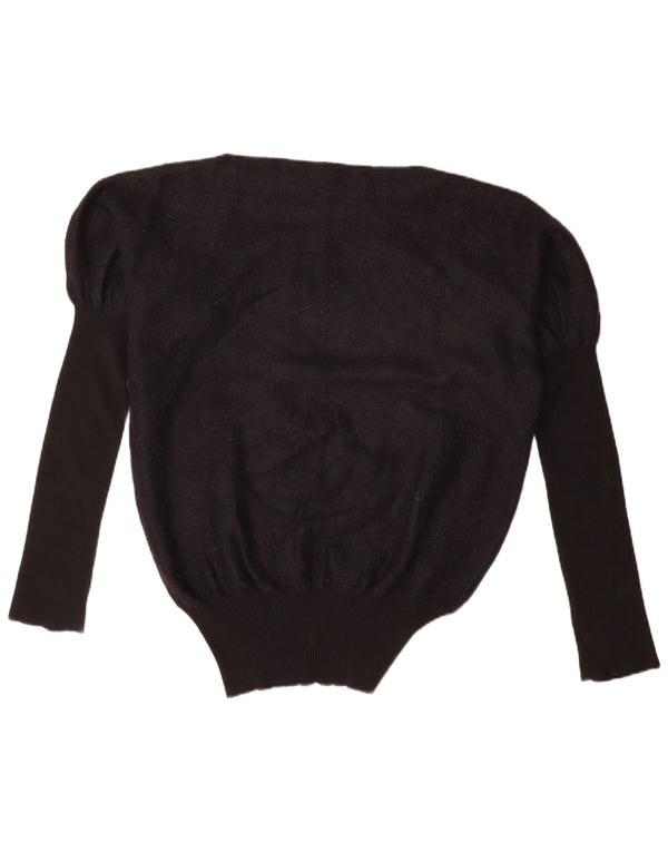 Les Copains Pulover supradimensionat pentru femei cu gât de barcă IT 42 Medium Negru