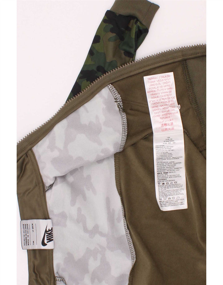 Jachetă de top pentru trening Nike pentru bebeluși 9-12 luni kaki poliester camuflaj