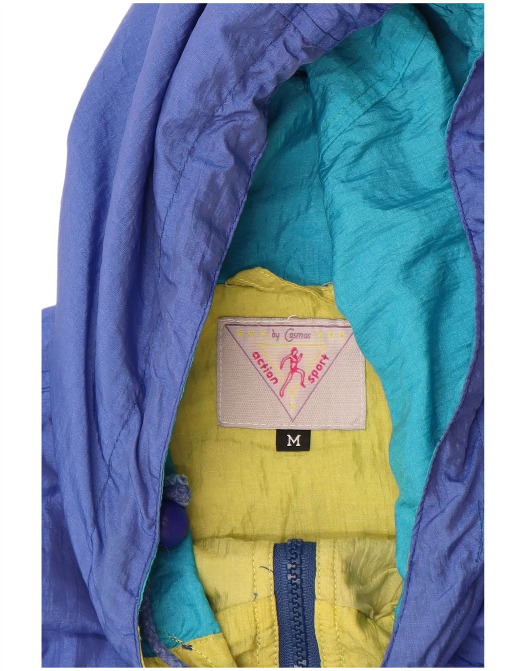 Jachetă de ploaie supradimensionată pentru femei COSMOS UK 14, albastru mediu, color block