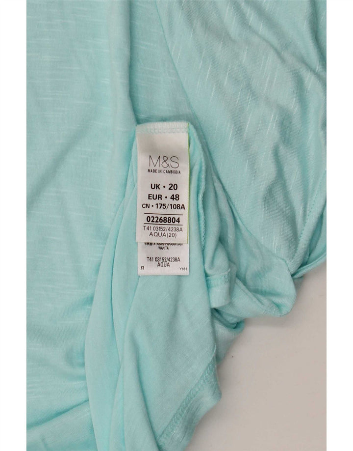 Bluză pentru femei Marks & Spencer UK 20 2XL Blue Flecked Viscose