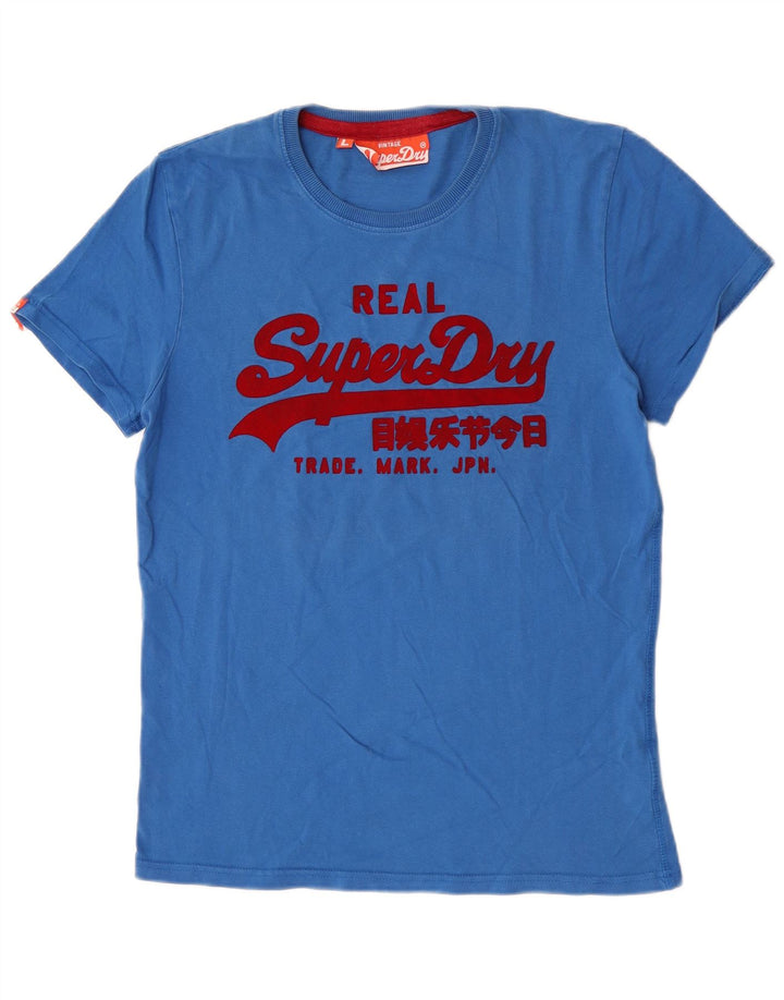 Tricou grafic pentru bărbați Superdry Top mare, albastru, bumbac