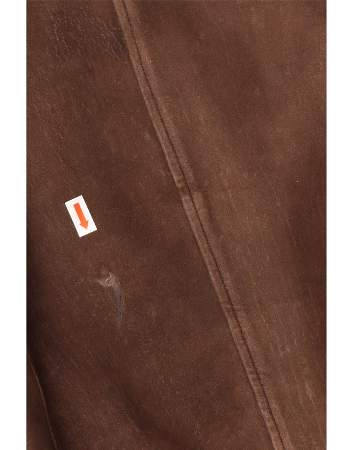 Jachetă din piele vintage pentru bărbați UK 42 XL din piele maro