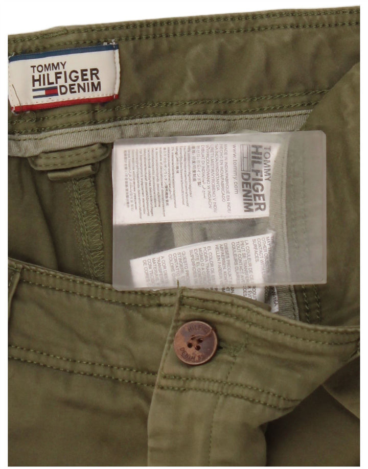 TOMMY HILFIGER Pantaloni chino slim pentru bărbați L31 L32 bumbac kaki