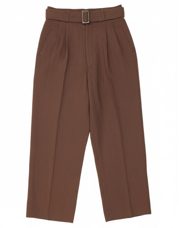 Marella Pantaloni chino cu talie înaltă pentru femei UK 14 Large W28 L28 Maro