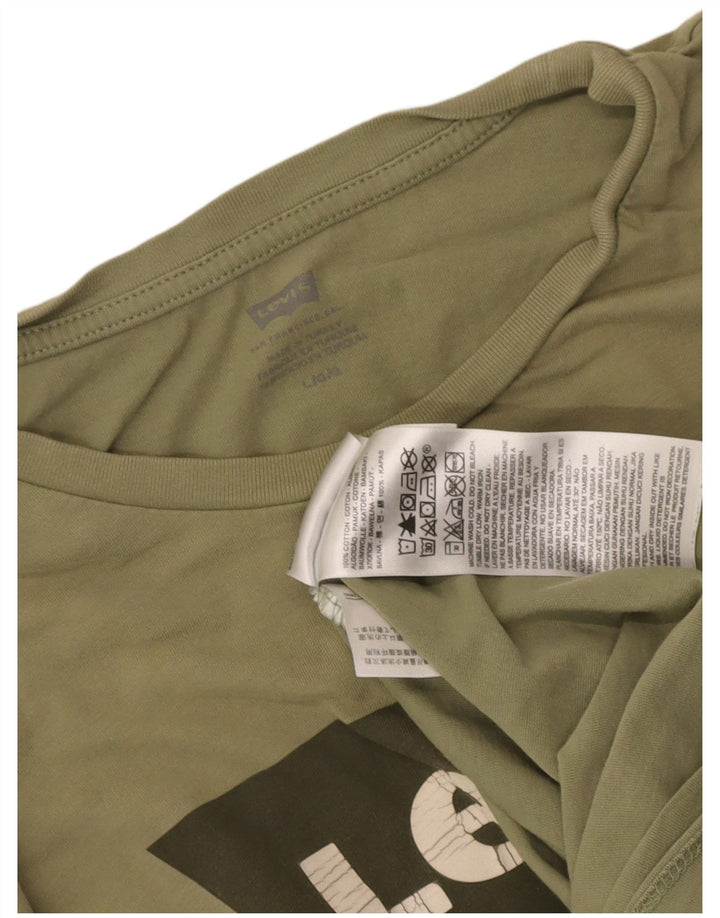 Tricou grafic Levi's pentru bărbați Top mare din bumbac kaki