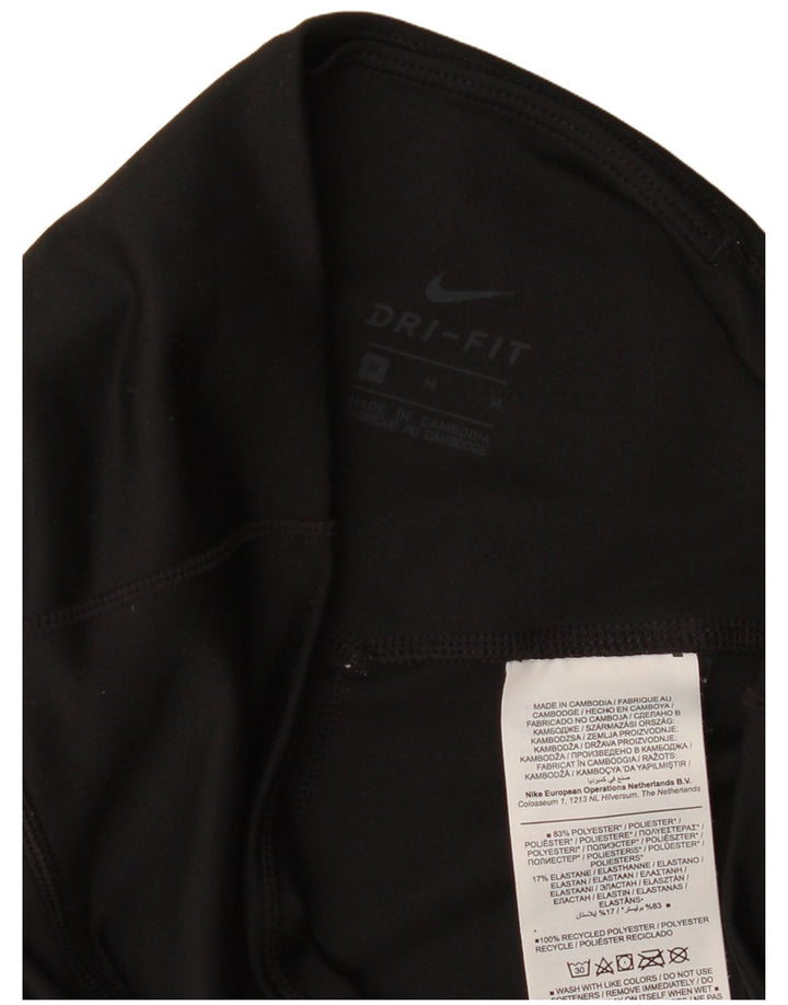 Leggings NIKE Dri Fit Capri pentru femei UK 12 Poliester mediu negru