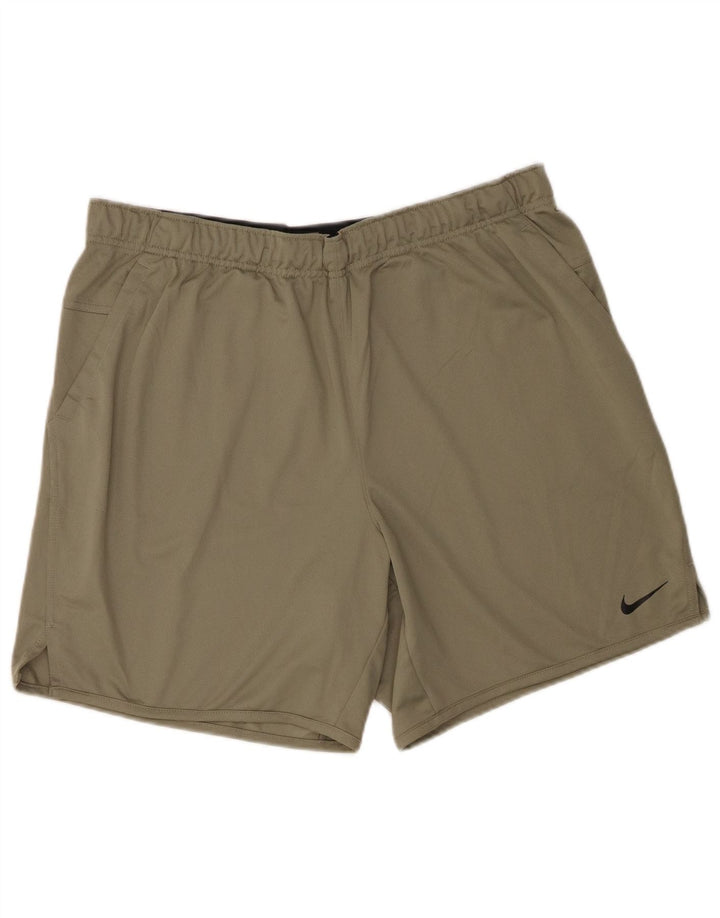 Pantaloni scurți sport Nike Dri Fit pentru bărbați XL Kaki Poliester