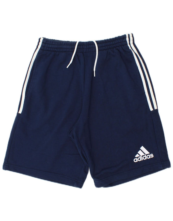 Pantaloni scurți sport Adidas pentru bărbați, bumbac mediu, albastru bleumarin