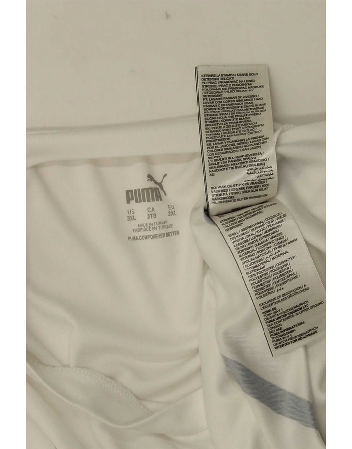 Tricou grafic Puma Deutshland pentru bărbați, 3XL, poliester alb