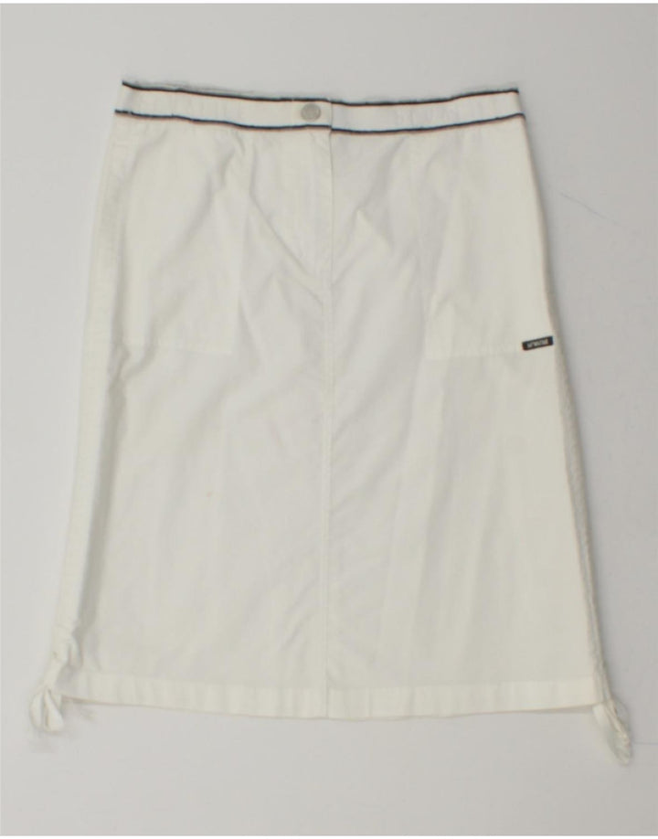 PLAYLIFE Womens A-Line Skirt IT 40 Small W32  White Cotton Vintage Playlife and Second-Hand Playlife from Messina Hembry 