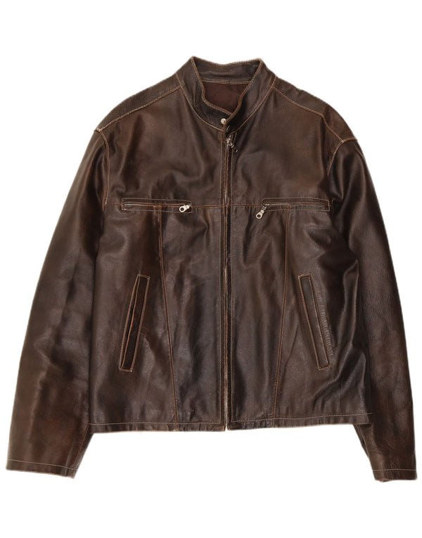 Jachetă de piele pentru bărbați Conbipel IT 50 Large Brown