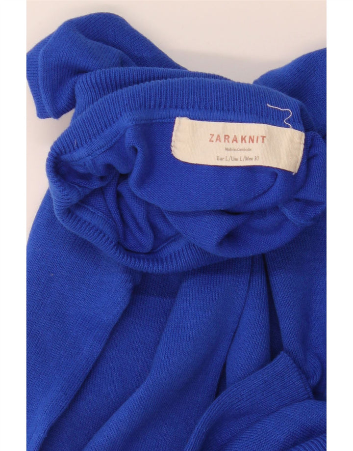 Pulover pentru femei cu gât rulat Zara UK 14 Mare Albastru