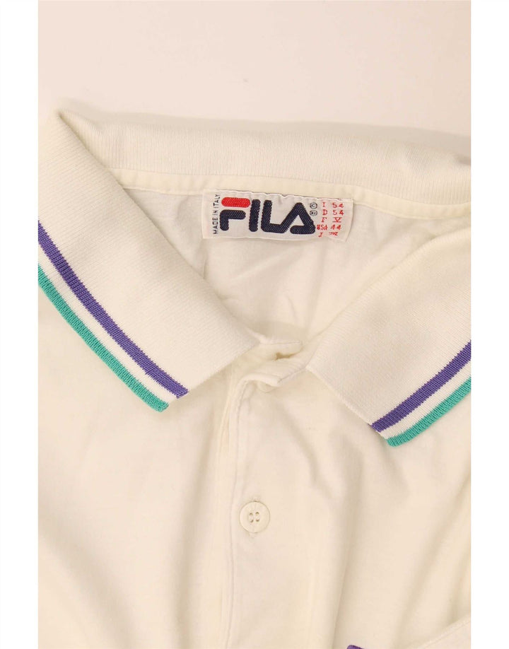 Tricou polo cu grafică Fila pentru bărbați IT 54 XL alb