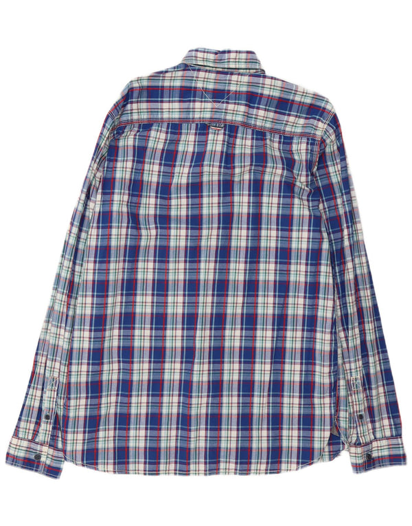 Cămașă pentru bărbați Tommy Hilfiger 2XL, bumbac cu carouri albastre
