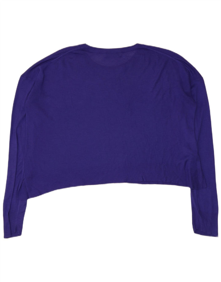 Pulover de damă Zara Crop Oversized Crew Deck Pulover UK 14 Medium Purple