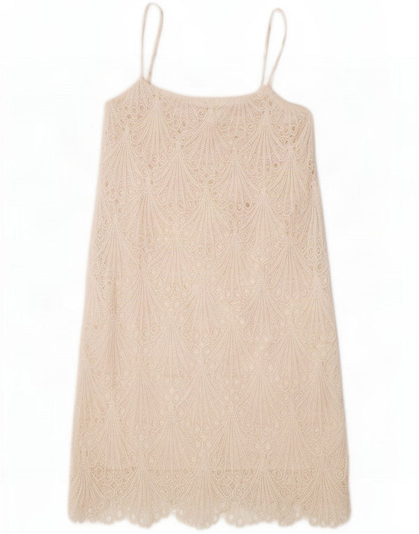 Zara Womens Sundress UK 8 Small White Floral Poliester