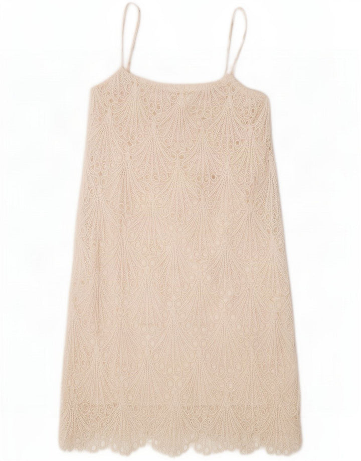 Zara Womens Sundress UK 8 Small White Floral Poliester