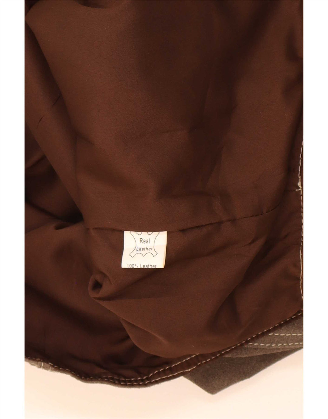 Vestă vintage bărbătească din piele intoarsa maro mediu